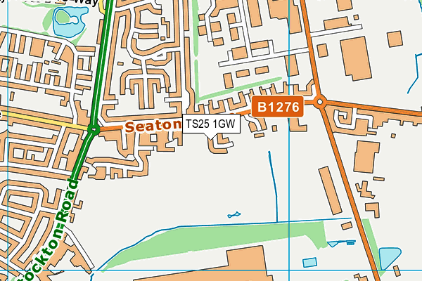 TS25 1GW map - OS VectorMap District (Ordnance Survey) TS25 1GW map - OS VectorMap District (Ordnance Survey)