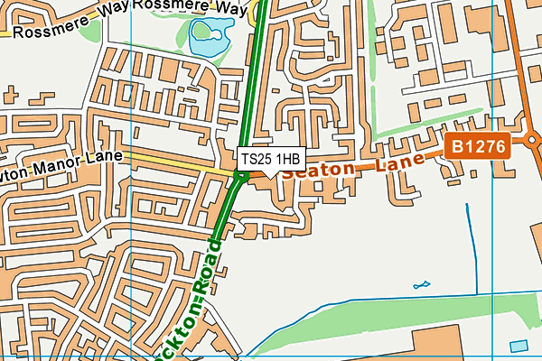 TS25 1HB map - OS VectorMap District (Ordnance Survey) TS25 1HB map - OS VectorMap District (Ordnance Survey)