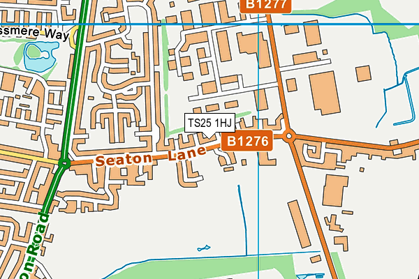 TS25 1HJ map - OS VectorMap District (Ordnance Survey) TS25 1HJ map - OS VectorMap District (Ordnance Survey)