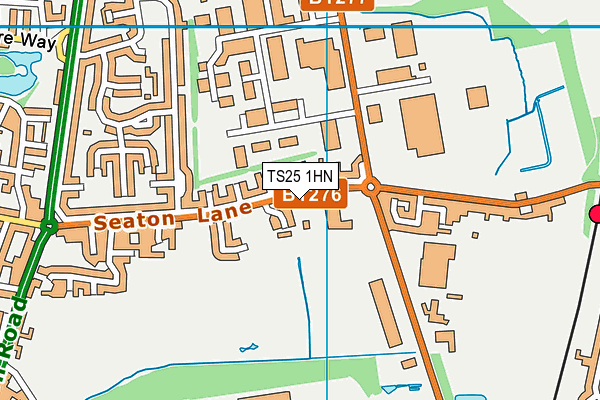 TS25 1HN map - OS VectorMap District (Ordnance Survey) TS25 1HN map - OS VectorMap District (Ordnance Survey)