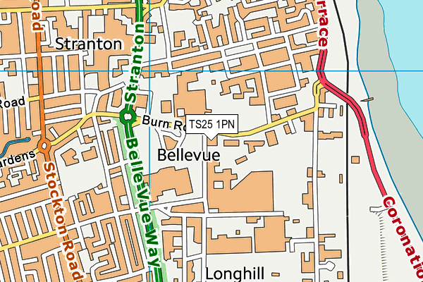 TS25 1PN map - OS VectorMap District (Ordnance Survey) TS25 1PN map - OS VectorMap District (Ordnance Survey)