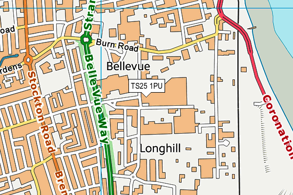 TS25 1PU map - OS VectorMap District (Ordnance Survey) TS25 1PU map - OS VectorMap District (Ordnance Survey)