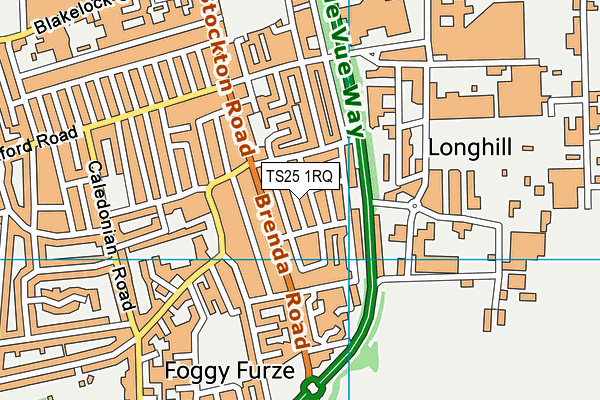 TS25 1RQ map - OS VectorMap District (Ordnance Survey) TS25 1RQ map - OS VectorMap District (Ordnance Survey)