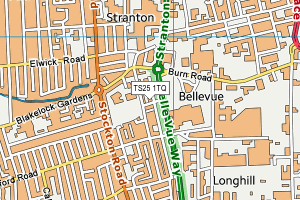 TS25 1TQ map - OS VectorMap District (Ordnance Survey) TS25 1TQ map - OS VectorMap District (Ordnance Survey)