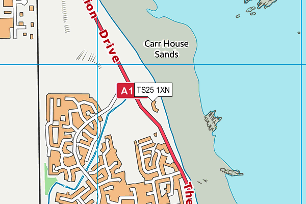 TS25 1XN map - OS VectorMap District (Ordnance Survey) TS25 1XN map - OS VectorMap District (Ordnance Survey)