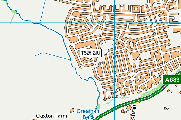 TS25 2JU map - OS VectorMap District (Ordnance Survey) TS25 2JU map - OS VectorMap District (Ordnance Survey)