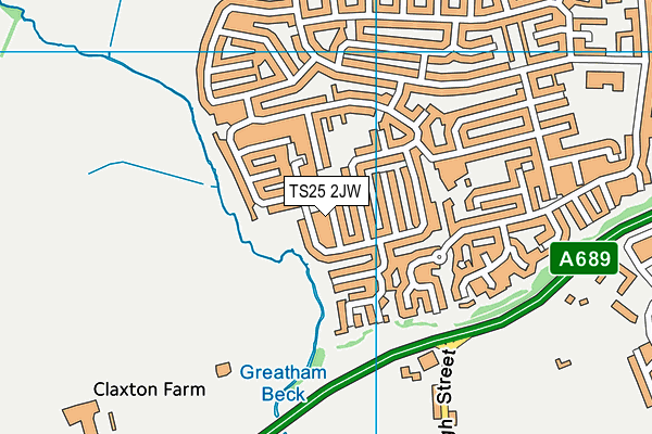 TS25 2JW map - OS VectorMap District (Ordnance Survey) TS25 2JW map - OS VectorMap District (Ordnance Survey)