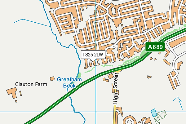 TS25 2LW map - OS VectorMap District (Ordnance Survey) TS25 2LW map - OS VectorMap District (Ordnance Survey)