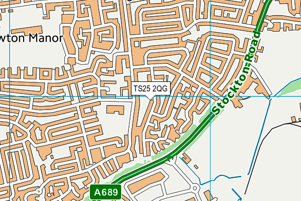 TS25 2QG map - OS VectorMap District (Ordnance Survey) TS25 2QG map - OS VectorMap District (Ordnance Survey)