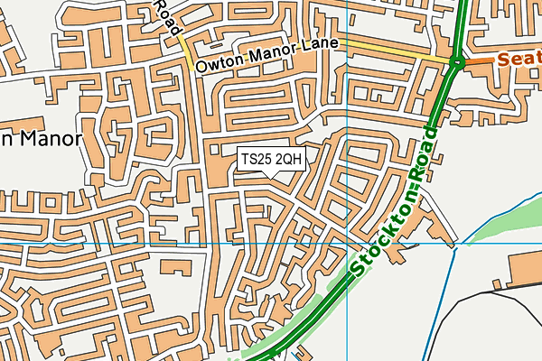 TS25 2QH map - OS VectorMap District (Ordnance Survey) TS25 2QH map - OS VectorMap District (Ordnance Survey)