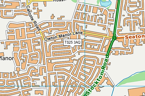 TS25 3AQ map - OS VectorMap District (Ordnance Survey) TS25 3AQ map - OS VectorMap District (Ordnance Survey)