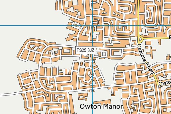 TS25 3JZ map - OS VectorMap District (Ordnance Survey) TS25 3JZ map - OS VectorMap District (Ordnance Survey)