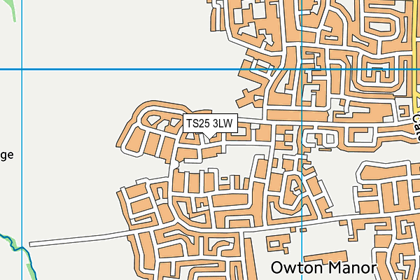 TS25 3LW map - OS VectorMap District (Ordnance Survey) TS25 3LW map - OS VectorMap District (Ordnance Survey)