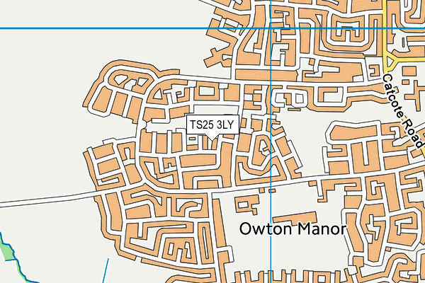 TS25 3LY map - OS VectorMap District (Ordnance Survey) TS25 3LY map - OS VectorMap District (Ordnance Survey)
