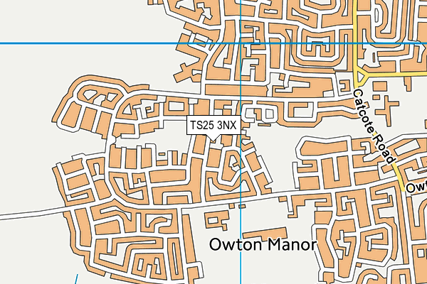 TS25 3NX map - OS VectorMap District (Ordnance Survey) TS25 3NX map - OS VectorMap District (Ordnance Survey)