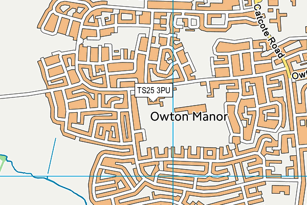 TS25 3PU map - OS VectorMap District (Ordnance Survey) TS25 3PU map - OS VectorMap District (Ordnance Survey)