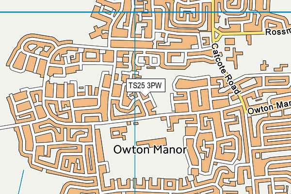 TS25 3PW map - OS VectorMap District (Ordnance Survey) TS25 3PW map - OS VectorMap District (Ordnance Survey)