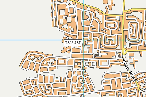 TS25 4BT map - OS VectorMap District (Ordnance Survey) TS25 4BT map - OS VectorMap District (Ordnance Survey)