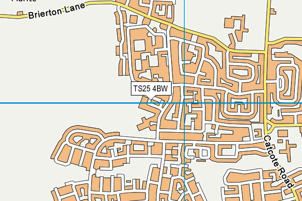 TS25 4BW map - OS VectorMap District (Ordnance Survey) TS25 4BW map - OS VectorMap District (Ordnance Survey)