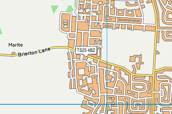 TS25 4BZ map - OS VectorMap District (Ordnance Survey) TS25 4BZ map - OS VectorMap District (Ordnance Survey)