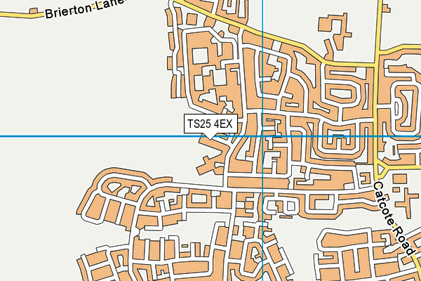 TS25 4EX map - OS VectorMap District (Ordnance Survey) TS25 4EX map - OS VectorMap District (Ordnance Survey)