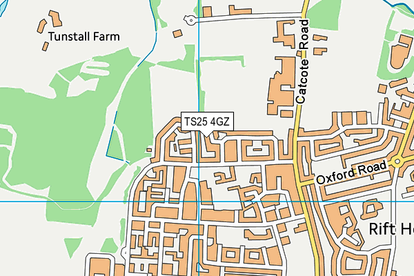 TS25 4GZ map - OS VectorMap District (Ordnance Survey) TS25 4GZ map - OS VectorMap District (Ordnance Survey)