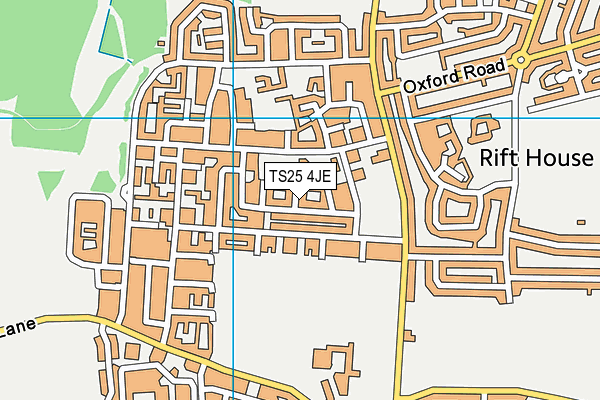 TS25 4JE map - OS VectorMap District (Ordnance Survey) TS25 4JE map - OS VectorMap District (Ordnance Survey)