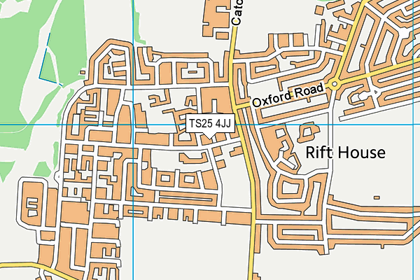 TS25 4JJ map - OS VectorMap District (Ordnance Survey)