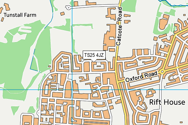 TS25 4JZ map - OS VectorMap District (Ordnance Survey) TS25 4JZ map - OS VectorMap District (Ordnance Survey)