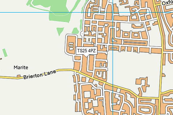 TS25 4PZ map - OS VectorMap District (Ordnance Survey) TS25 4PZ map - OS VectorMap District (Ordnance Survey)