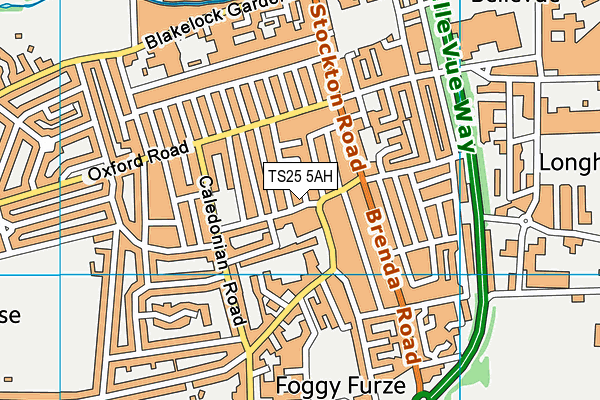 TS25 5AH map - OS VectorMap District (Ordnance Survey) TS25 5AH map - OS VectorMap District (Ordnance Survey)