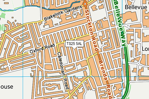 TS25 5AL map - OS VectorMap District (Ordnance Survey) TS25 5AL map - OS VectorMap District (Ordnance Survey)