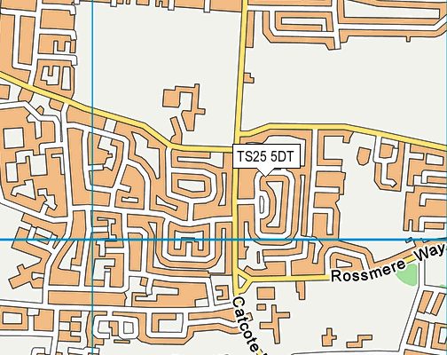 TS25 5DT map - OS VectorMap District (Ordnance Survey) TS25 5DT map - OS VectorMap District (Ordnance Survey)