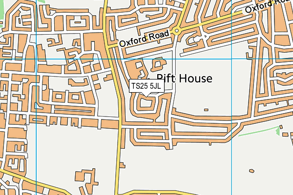 TS25 5JL map - OS VectorMap District (Ordnance Survey) TS25 5JL map - OS VectorMap District (Ordnance Survey)
