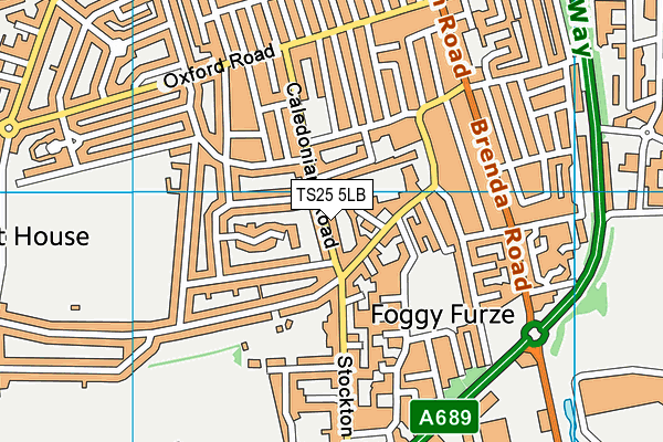 TS25 5LB map - OS VectorMap District (Ordnance Survey) TS25 5LB map - OS VectorMap District (Ordnance Survey)