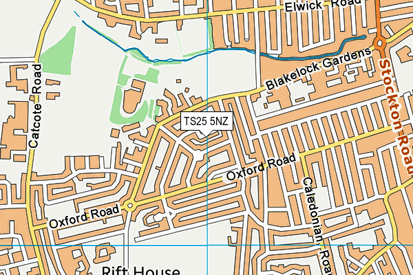 TS25 5NZ map - OS VectorMap District (Ordnance Survey) TS25 5NZ map - OS VectorMap District (Ordnance Survey)