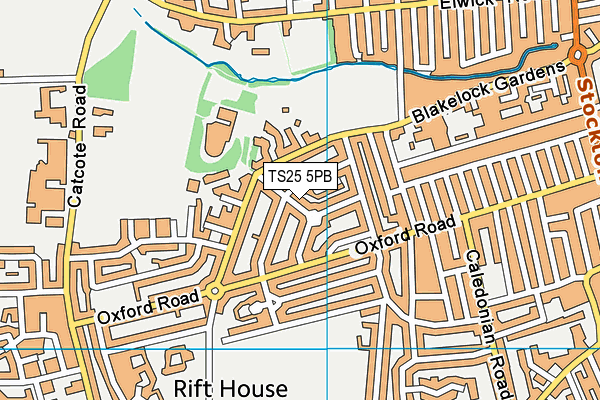 TS25 5PB map - OS VectorMap District (Ordnance Survey) TS25 5PB map - OS VectorMap District (Ordnance Survey)