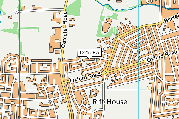 TS25 5PW map - OS VectorMap District (Ordnance Survey) TS25 5PW map - OS VectorMap District (Ordnance Survey)