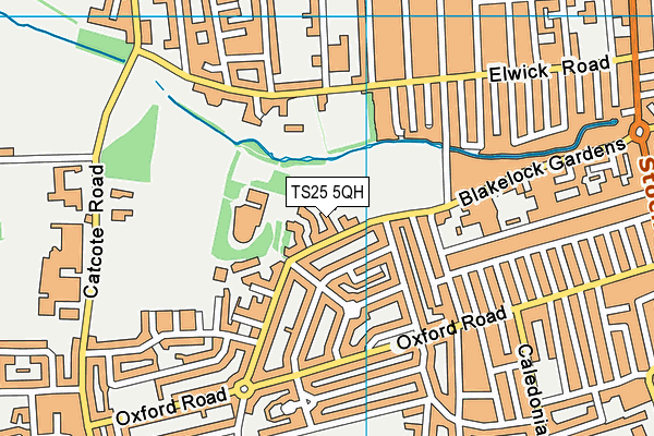 TS25 5QH map - OS VectorMap District (Ordnance Survey) TS25 5QH map - OS VectorMap District (Ordnance Survey)