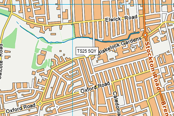 TS25 5QY map - OS VectorMap District (Ordnance Survey) TS25 5QY map - OS VectorMap District (Ordnance Survey)