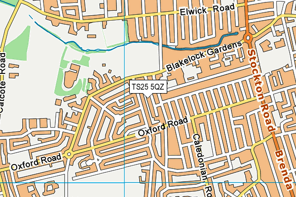TS25 5QZ map - OS VectorMap District (Ordnance Survey) TS25 5QZ map - OS VectorMap District (Ordnance Survey)