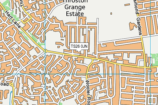 TS26 0JN map - OS VectorMap District (Ordnance Survey) TS26 0JN map - OS VectorMap District (Ordnance Survey)