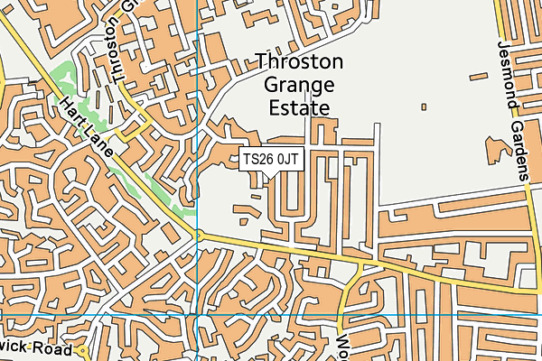 TS26 0JT map - OS VectorMap District (Ordnance Survey) TS26 0JT map - OS VectorMap District (Ordnance Survey)