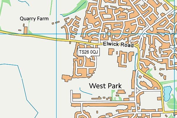 TS26 0QJ map - OS VectorMap District (Ordnance Survey)