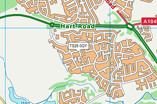 TS26 0QY map - OS VectorMap District (Ordnance Survey)