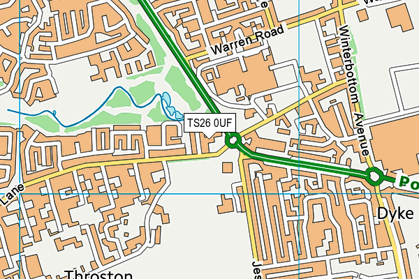 TS26 0UF map - OS VectorMap District (Ordnance Survey) TS26 0UF map - OS VectorMap District (Ordnance Survey)