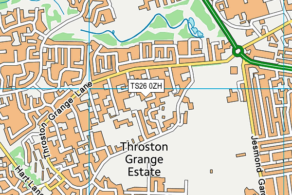TS26 0ZH map - OS VectorMap District (Ordnance Survey) TS26 0ZH map - OS VectorMap District (Ordnance Survey)