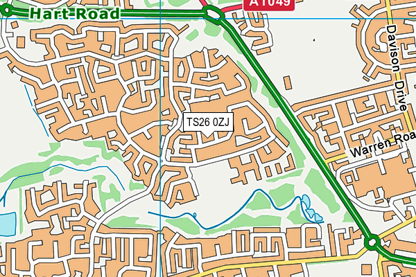 TS26 0ZJ map - OS VectorMap District (Ordnance Survey) TS26 0ZJ map - OS VectorMap District (Ordnance Survey)