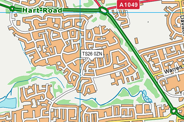 TS26 0ZN map - OS VectorMap District (Ordnance Survey) TS26 0ZN map - OS VectorMap District (Ordnance Survey)