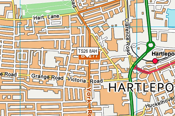 TS26 8AH map - OS VectorMap District (Ordnance Survey)